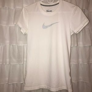Nike white dri-fit cotton tee